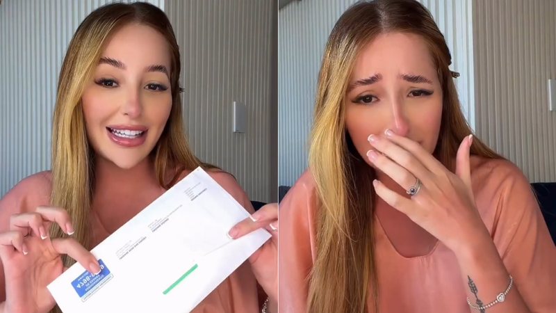 Any Awuada chorou ao mostrar exame de DNA