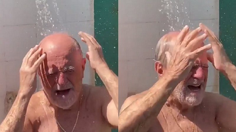 Ary Fontoura posta vídeo tomando banho no Instagram - Reprodução/Instagram