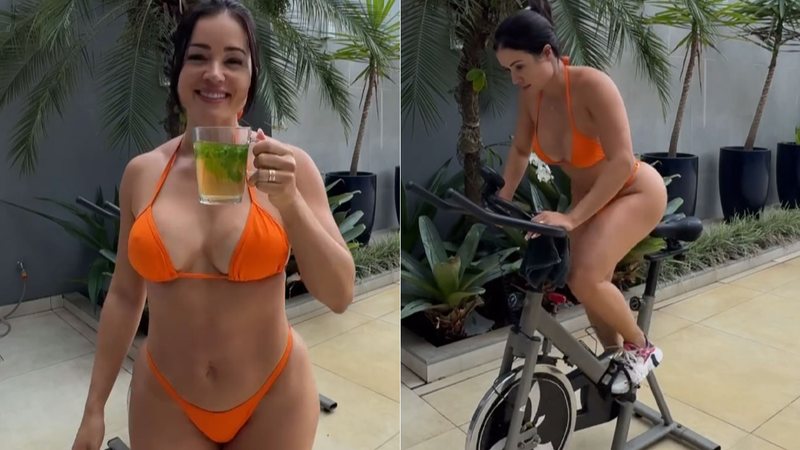 Aryane Steinkopf mostrou treino de biquíni para incentivar seguidores - Foto: Reprodução/ Instagram@aryoficial