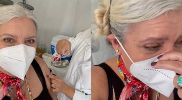 Astrid Fontenelle recebe a primeira dose da vacina - Reprodução/Instagram@astridfontenelle