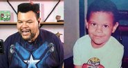 Babu Santana atualmente e quando era criança, em foto publicada no Instagram - Reprodução/Instagram