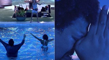 Babu pulou na piscina com Thelma e chorou ao som de Tim Maia - Foto: TV Globo