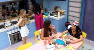 Carla Diaz, Camilla de Lucas, Thaís, Pocah e Fiuk na cozinha da Xepa - Foto: Reprodução / Globoplay