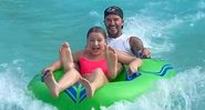 David Beckham com a filha em um parque aquático de Miami, Estados Unidos - Foto: Reprodução / Instagram