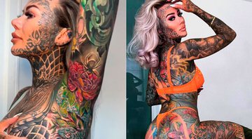 Becky Holt contou que já gastou R$ 220 mil em tatuagens - Foto: Reprodução/ Instagram@becky_holt_bolt