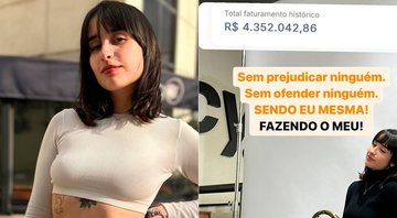 Martina Oliveira, a Beiçola, mostrou faturamento milionário - Foto: Reprodução/ Instagram@privatinaovr