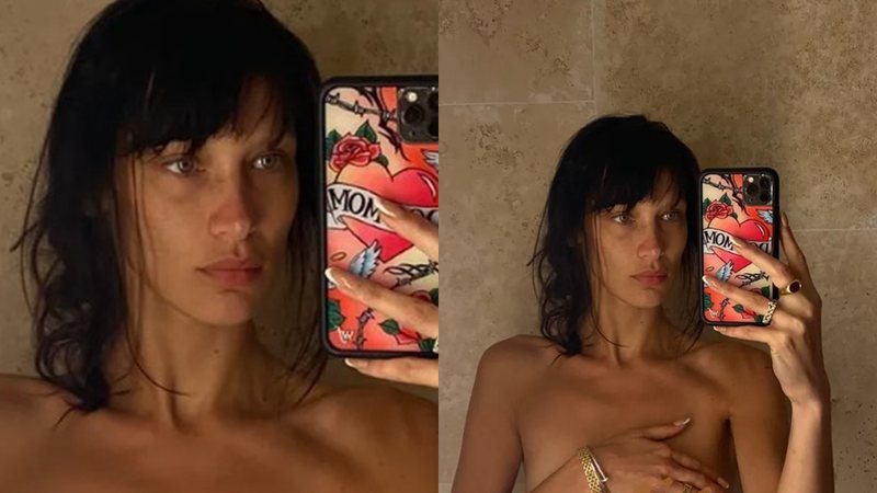 Bella Hadid compartilha selfie fazendo topless - Foto: Reprodução / Instagram