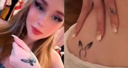 Bettina Negrini revelou o significado de suas tatuagens em vídeo - Foto: Reprodução/ TikTok@tinizizii