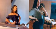 Bianca comparou o tamanho de sua barriga com um vídeo feito há um mês - Reprodução/Instagram