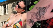 Billie Eilish surpreendeu ao mostrar tatuagem secreta - Foto: Reprodução/ Instagram@annabelzimmer e @billieeilish