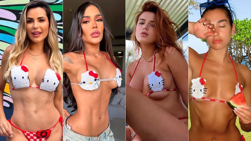Deolane e mais famosas aderiram ao biquíni de Hello Kitty - Foto: Reprodução/ Instagram