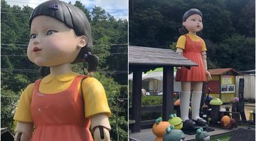 Boneca da série Round 6 apareceu de surpresa na zona rural da Coréia do Sul - Foto: Reprodução / Instagram @gudgotogudgo