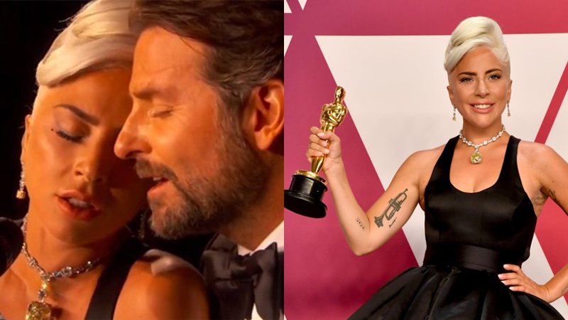 Bradley Cooper e Lady Gaga na 91ª edição do Oscar, em 2019 - Foto: Reprodução / AMPAS