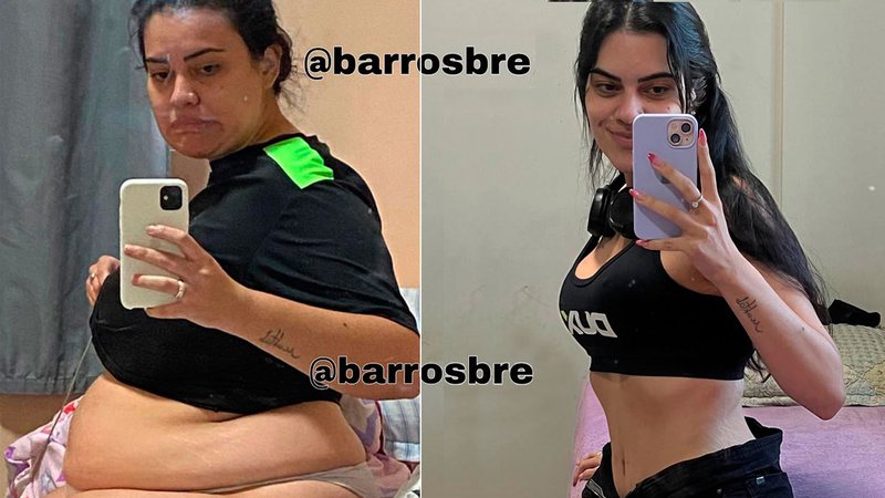 Brenda Barros contou que emagreceu mais de 50 quilos após bariátrica - Foto: Reprodução/ Instagram@barrosbre