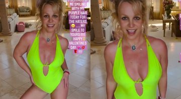 Britney Spears dança usando maiô neon e manda recado - Foto: Reprodução / Instagram