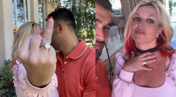 Cantora mostrou a nova aliança ao lado do noivo em vídeo - Reprodução/Instagram/@britneyspears