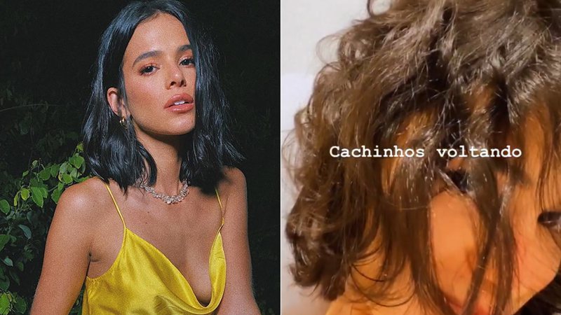 Bruna Marquezine mostrou transição capilar e comemorou a volta dos cachinhos - Foto: Reprodução/ Instagram
