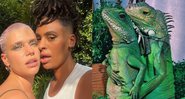 Atriz comparou pose de casal com um meme de iguanas nas redes sociais - Foto: Reprodução / Instagram @brunalinzmeyer