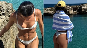 Bruna Marquezine ostentou boa forma de biquíni na Itália