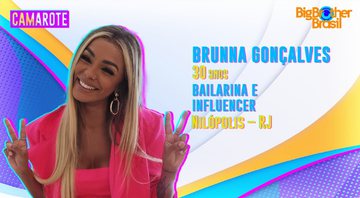 Brunna Gonçalves foi confirmada no Camarote do BBB 22 - Foto: Reprodução / Globo