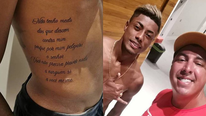 A nova tatuagem de Bruno Henrique - Reprodução/EXTRA