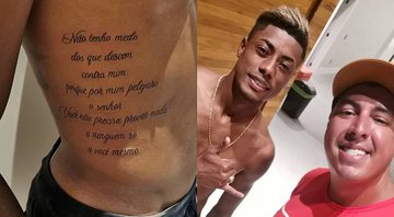 A nova tatuagem de Bruno Henrique - Reprodução/EXTRA