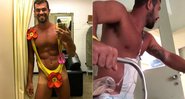Bruno Miranda contou que teve medo de morrer após ser baleado por policial militar - Foto: Reprodução/ TV Globo e Instagram@brunomiranda.borat