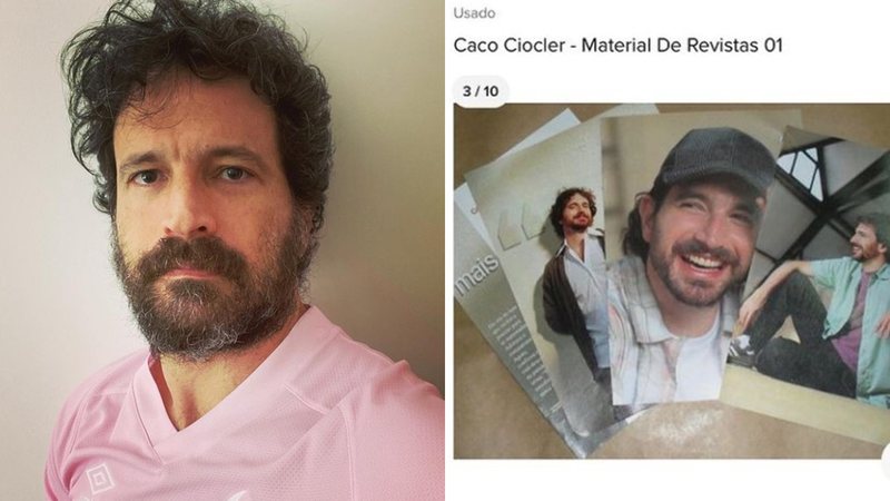Caco Ciocler encontra anúncio de venda online com material sobre ele - Foto: Reprodução/ Instagram