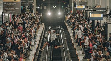 Cadu Andrade causou burburinho ao mostrar clique de parkour no metrô do Rio - Foto: Reprodução/ Instagram@caduandradee