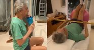 Caetano Veloso se exercitando - Reprodução/Instagram