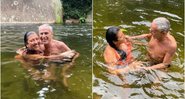 Regina Casé curte banho de rio ao lado de Caetano Veloso - Foto: Reprodução / Instagram@reginacase