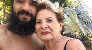 Caio Blat ao lado da avó, Janete: ela pediu pra ele cuidar da aparência - Foto: Reprodução / Instagram
