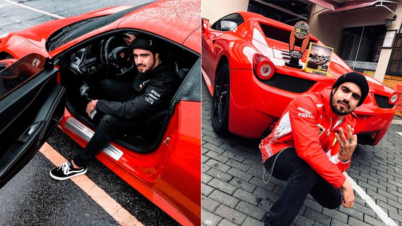 Caio Castro teve que desembolsar uma grana após manobrista bater sua Ferrari - Foto: Reprodução/ Instagram