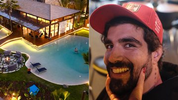 Caio Castro mostrou mansão que alugará por R$ 14 mil por dia