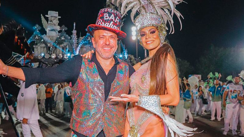 Álvaro Aoas e sua esposa, Josi Aoas, comandam camarote dos famosos no carnaval - Foto: Divulgação