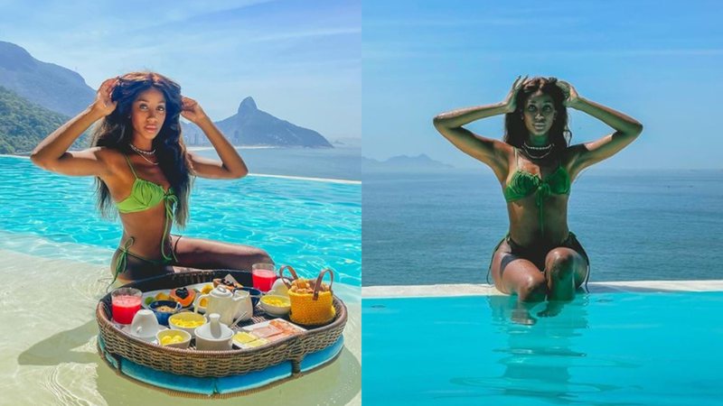Camilla de Lucas toma café da manhã em piscina luxuosa - Foto: Reprodução / Instagram
