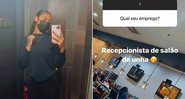 Camilly Victoria e seu local de trabalho - Reprodução/Instagram