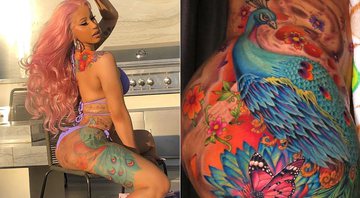 Cardi B renovou tatuagem de pavão e mostrou resultado na web - Foto: Reprodução/ Instagram