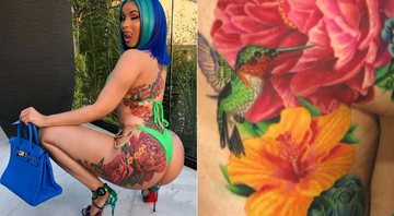 Cardi B finalizou tatuagem e mostrou resultado na web - Foto: Reprodução/ Instagram