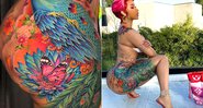 Cardi B mostrou detalhes de sua tatuagem gigante de pavão - Foto: Reprodução/ Instagram