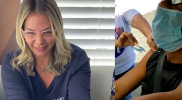 Carla publicou o registro nas redes sociais e celebrou a vacinação do pai - Reprodução/Instagram