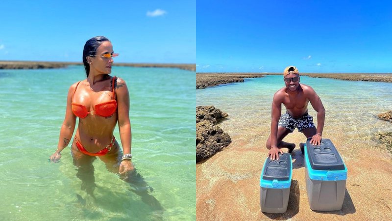 Carol Peixinho e Thiaguinho curtem praia durante viagem - Foto: Reprodução / Instagram