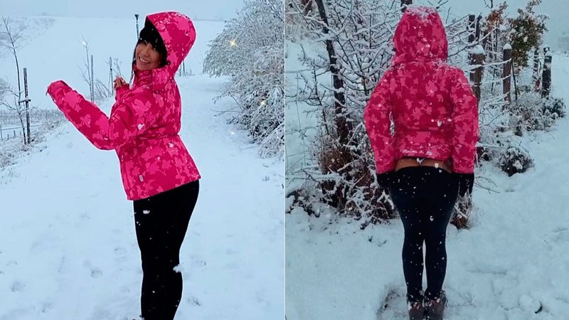 Cássia Mello exibiu bumbum na neve e recebeu elogios dos fãs - Foto: Reprodução/ Instagram@cassiamellomodelofitness