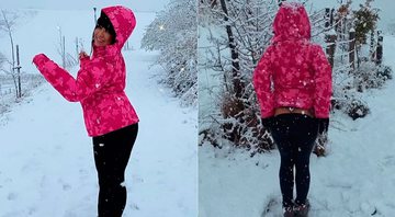 Cássia Mello exibiu bumbum na neve e recebeu elogios dos fãs - Foto: Reprodução/ Instagram@cassiamellomodelofitness