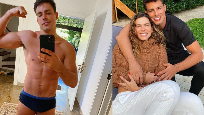Mariana compartilhou registro do marido só de cueca, exibindo os músculos - Reprodução/Instagram