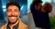 Cauã Reymond fez cena de beijo com Fernanda Montenegro na novela Belíssima (2006) - Foto: Reprodução/ Instagram@cauareymond e TV Globo