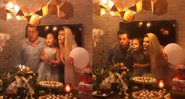 Wellington Muniz apagando as velas ao lado da família - Reprodução/Instagram@karinasatorahal