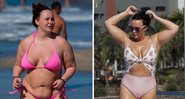 Chanelle Hayes antes e depois do processo de emagrecimento - Foto: Reprodução / Instagram