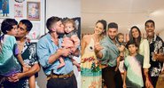 Micael é pai de Zion, de 7 anos, e Chay é pai de Maria, de 2 anos, e está esperando o segundo filho com Laura Neiva - Reprodução/Instagram
