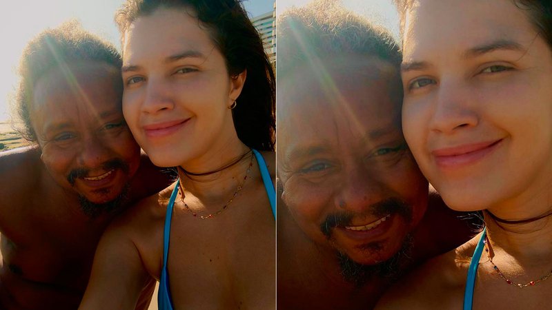 Chico César posou com a namorada, a advogada Larissa Carvalho Furtado - Foto: Reprodução/ Instagram@oficialchicocesar